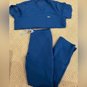 Figs scrubs royal blue